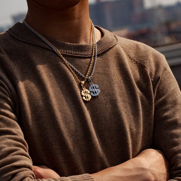 Crack Label Simple Dollar Sign Chain