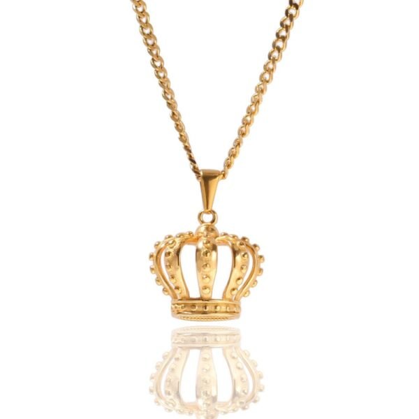 Gold Mini 2D Emperor Crown Chain - Image 7