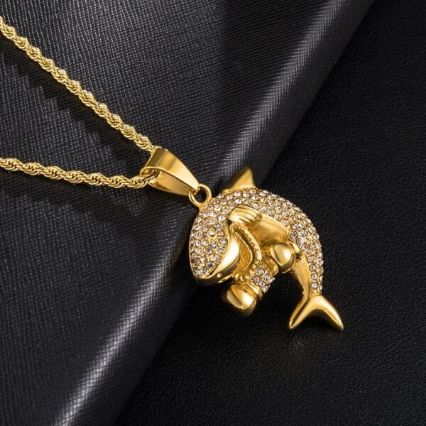 Iced Out 3D Shark Chain - Image 4