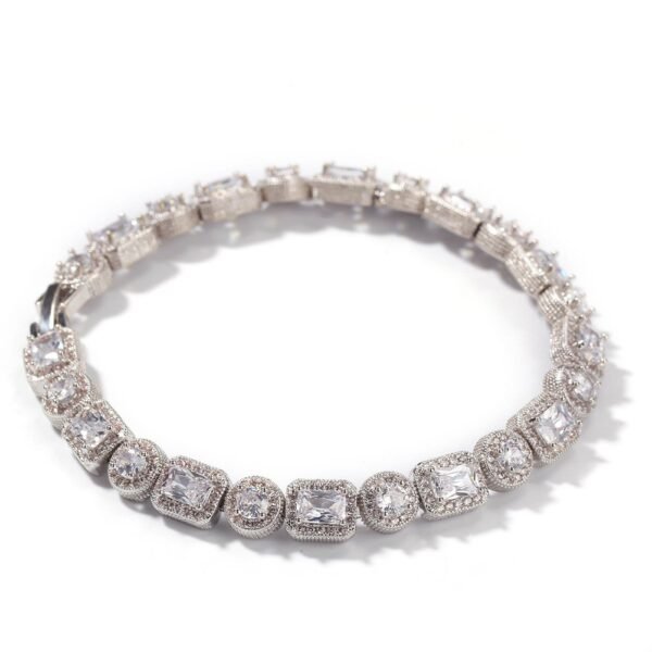 Iced Out Emerald-Round Cut Bracelet - Image 3