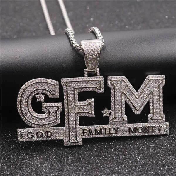 Iced Out "God, Family & Money" Chain - Image 3