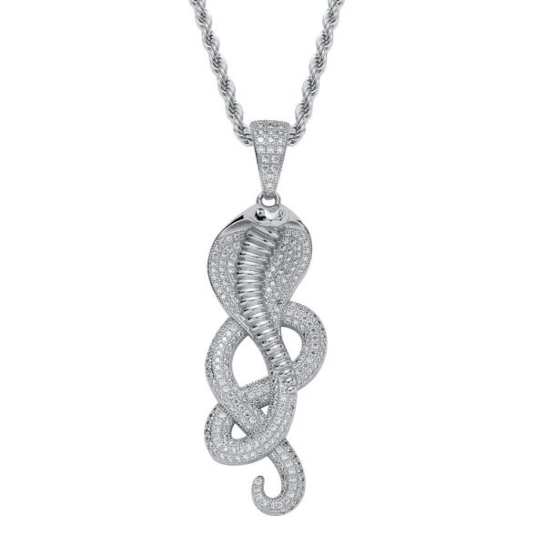 Silver Iced Out King Cobra Chain - Image 4