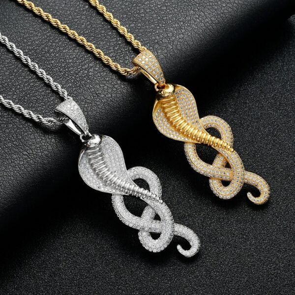 Gold Iced Out King Cobra Chain - Image 5