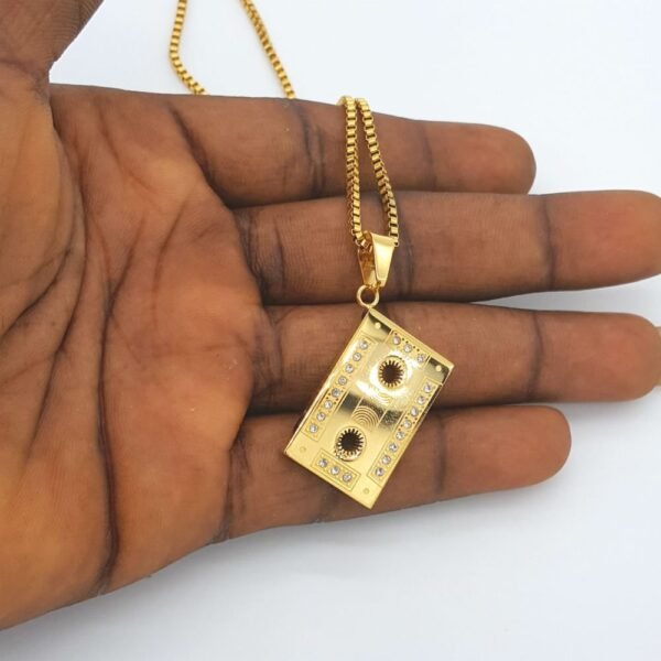 Gold Mini Cassette Tape Chain - Image 3