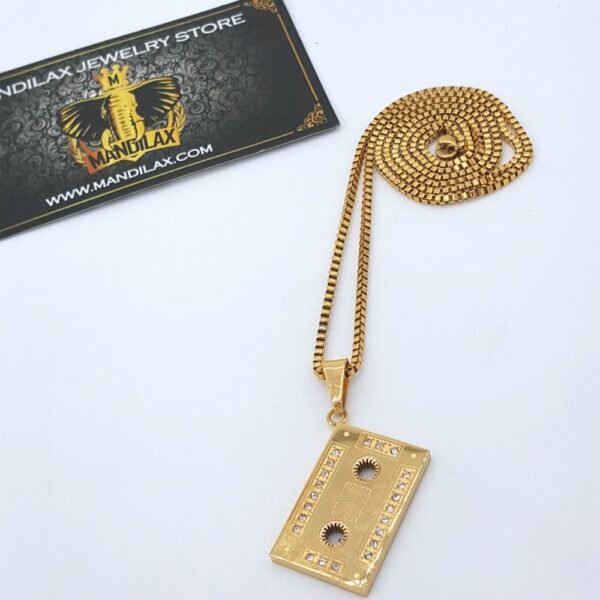 Gold Mini Cassette Tape Chain - Image 4