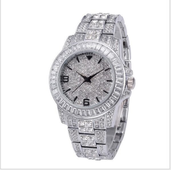 White Valeria Iced Out Wrist Watch for Men