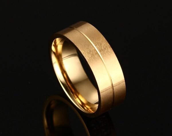 Gold Quad Diamond Men’s Wedding Band - Image 4
