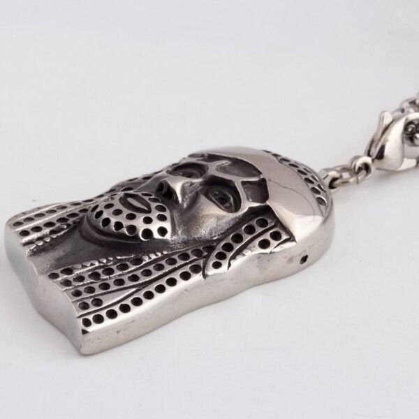 Vintage Silver Jesus Piece Chain - Image 4