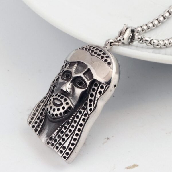 Vintage Silver Jesus Piece Chain - Image 2