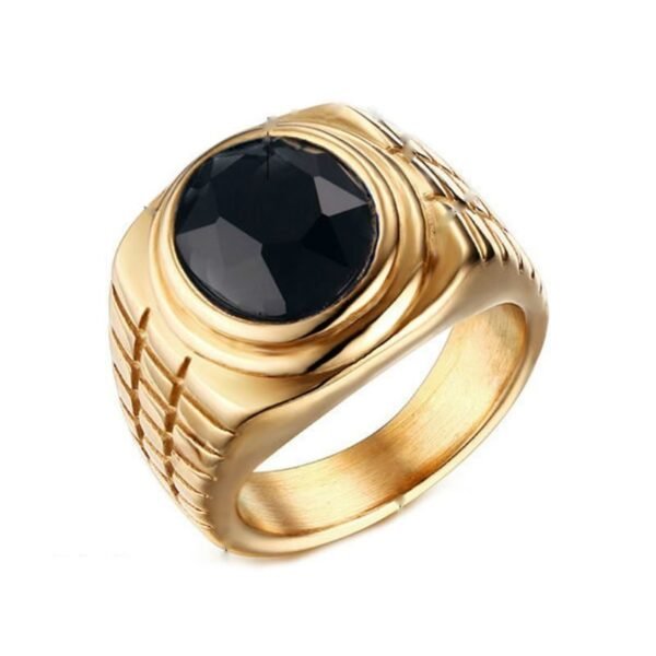 Black Stone Retro Jubilee Ring