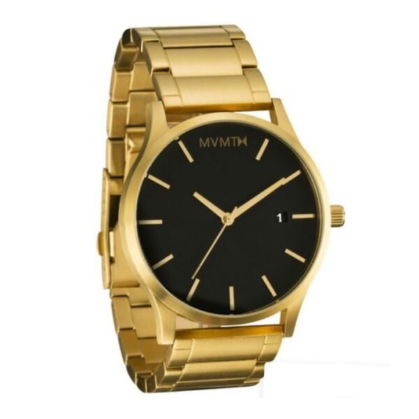 Gold Black Dial Classic Chrono Watch By MVMT