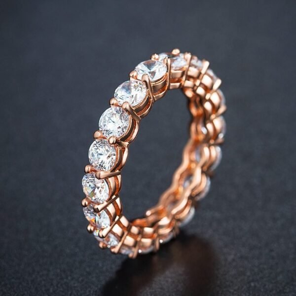 Double Stackable Tennis Pinky Ring - Image 2