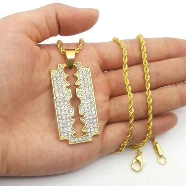 Iced out Razor Blade Chain - Image 2