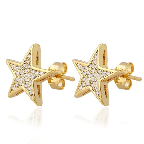 Briella Gin Simple Star Flooded Stud Earring - Image 4