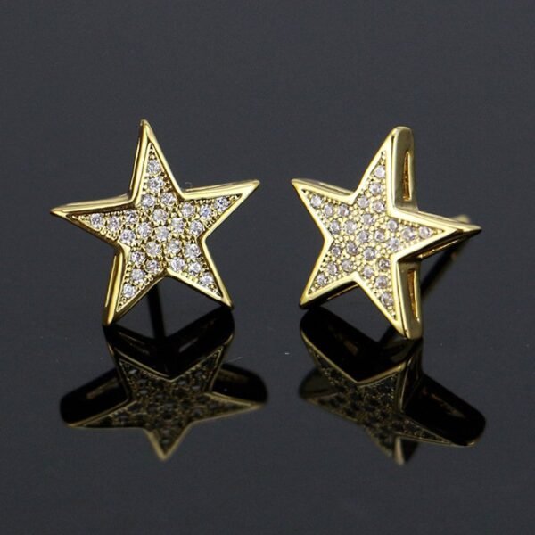 Briella Gin Simple Star Flooded Stud Earring - Image 2