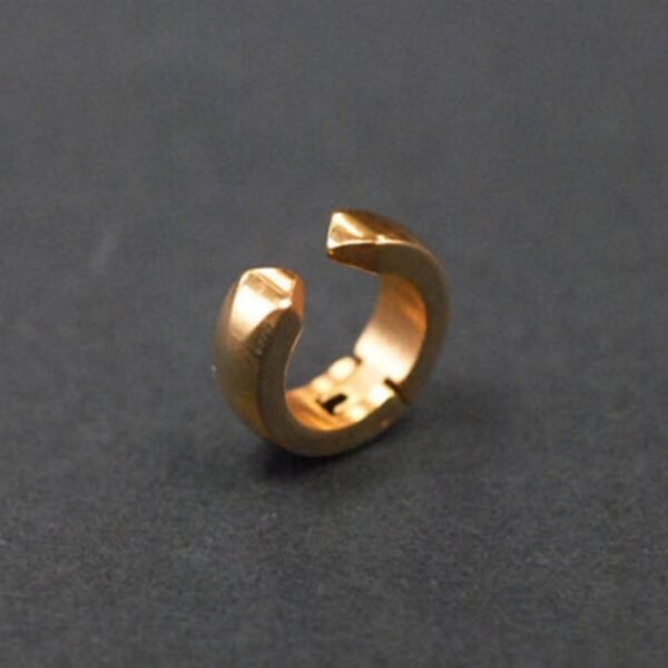 Gold Stainless Steel Clip On Hoop Earrings (No piercing) ME-058 - Image 5