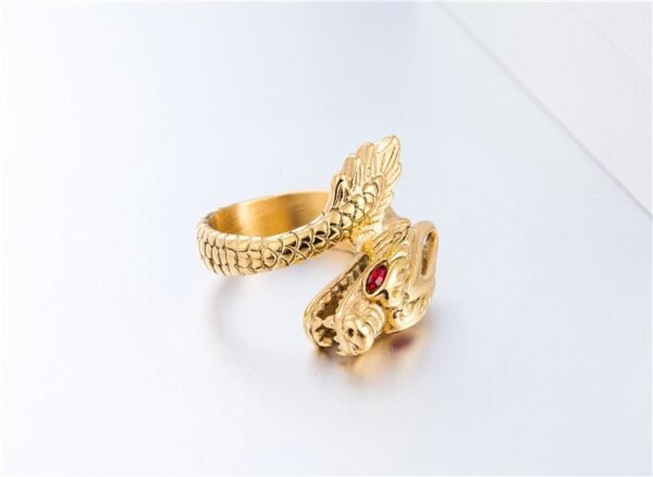 Shaolin Monk Gold Dragon Ring - Image 2