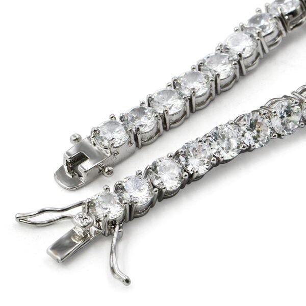 Silver Single Row Vogue Tennis Bracelet - Image 4