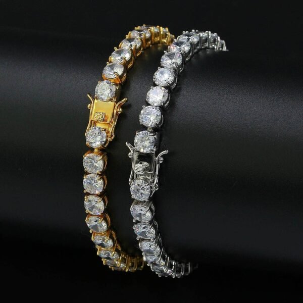 Silver Single Row Vogue Tennis Bracelet - Image 5