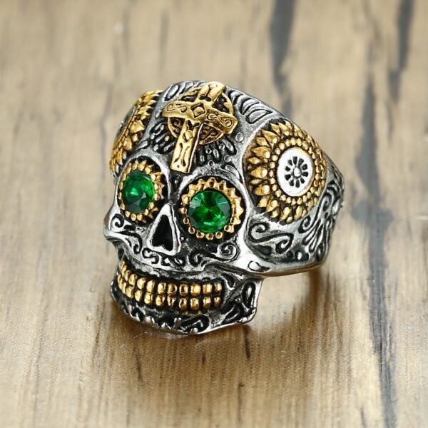 Carved Gabala Ghost Skull Ring