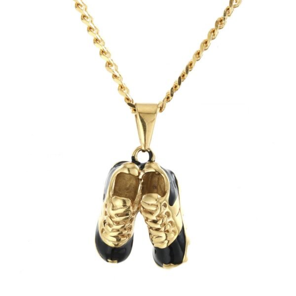 Vintage Gold Mini Soccer Boot Pendant and Chain