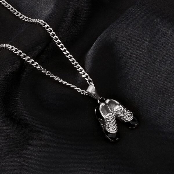Vintage Gold Mini Soccer Boot Pendant and Chain - Image 4