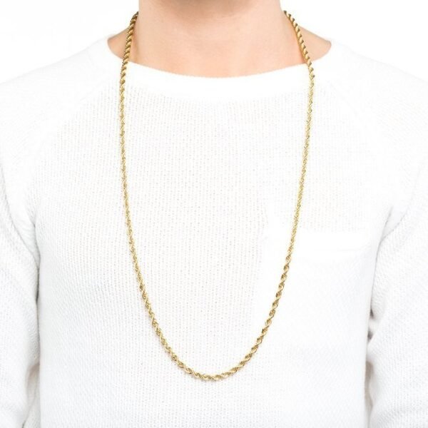Gold Plated 6mm Classic Rope Chain NC-012 - Image 6