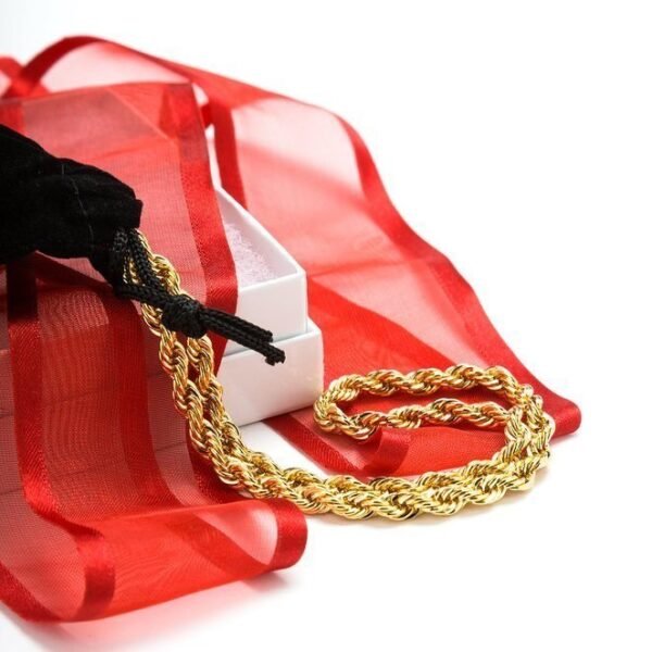 Gold Plated 6mm Classic Rope Chain NC-012 - Image 4