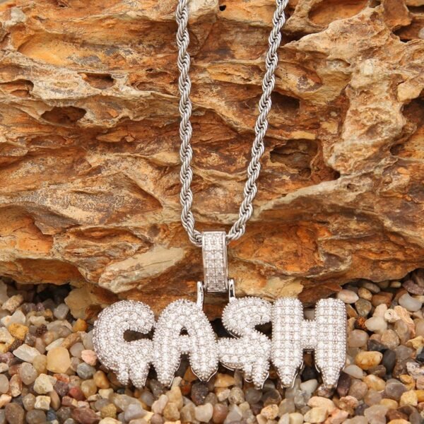 Customized Dripping Bubble "CASH" Pendant with Chain MP-007 - Image 3