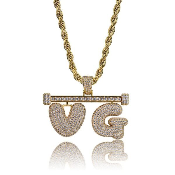 Bubble Letter Customized Name | Real Gold Plating - Image 7