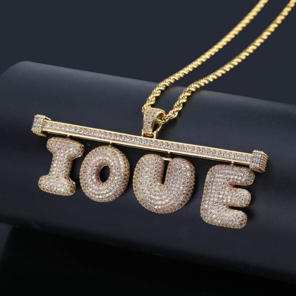 Bubble Letter Customized Name | Real Gold Plating - Image 8