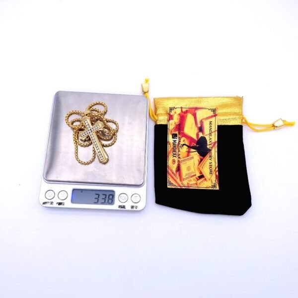 Gold Iced out Cross Chain - Image 6