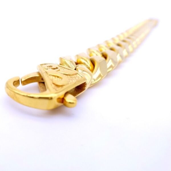 15mm Gold Steel Chrome Cuban link Bracelet - Image 3