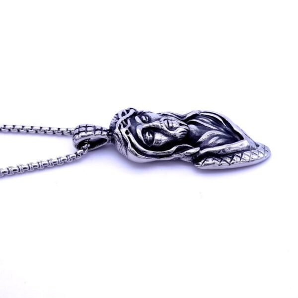Vintage Silver Mini Jesus Piece Chain - Image 3