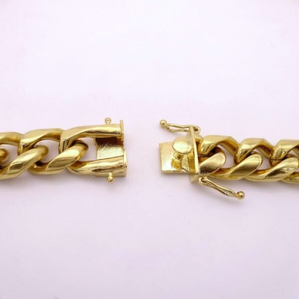 Gold Steel 15mm Bold Miami Cuban Link Chain - Image 5