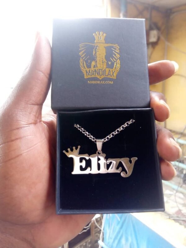 Customized Name Chain – Steel with Real Gold Plating - Image 3