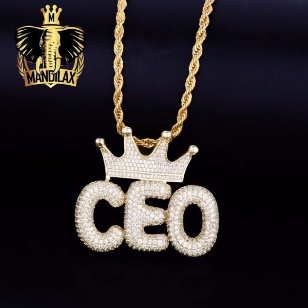 Royal Crown Customized Name Bubble Letter | Real Gold Plating - Image 8