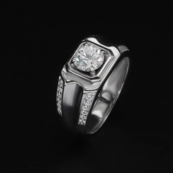 Brillium Men's VVS Moissanite Diamond Ring - Image 7