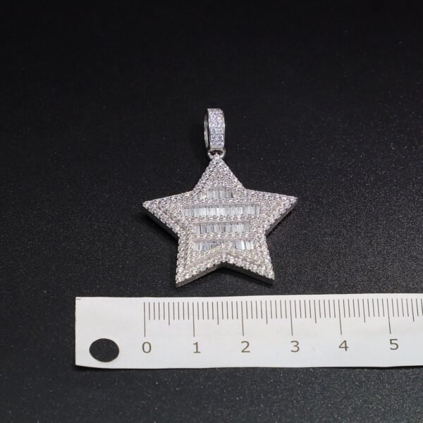 Iced Out Baguette Star Pendant - Image 4