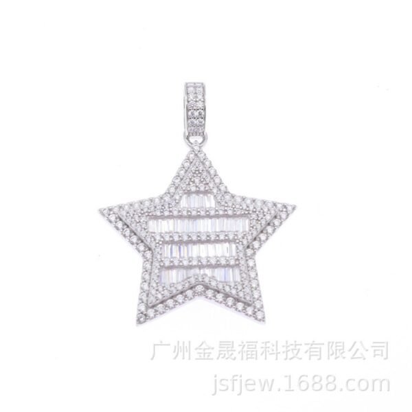 Iced Out Baguette Star Pendant - Image 2