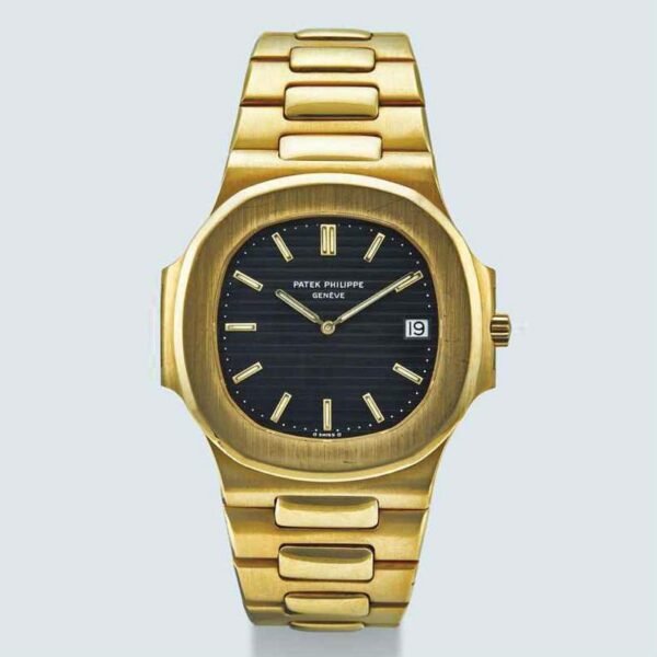 Pat ek Nautilus Black Dial Date Yellow Gold Watch - Image 2