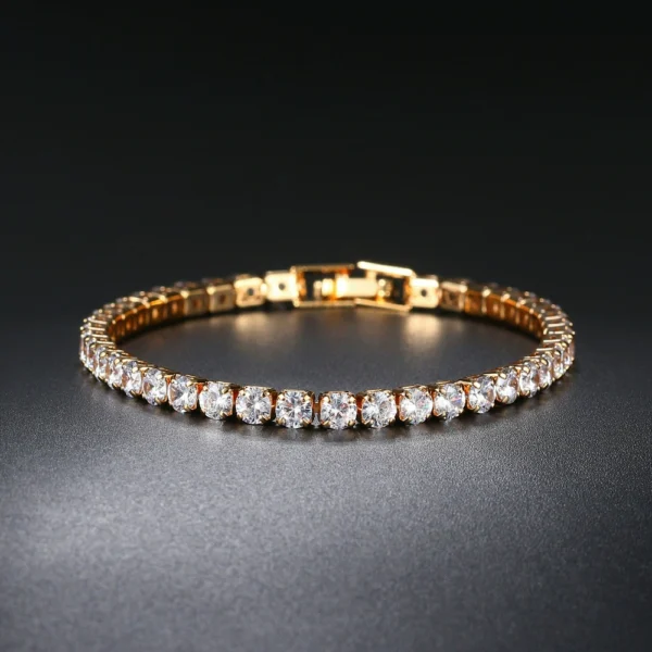 Iced Out 3mm VVS Moissanite Diamond Tennis Bracelet - Image 5