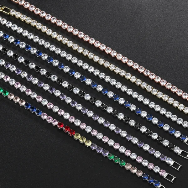 Iced Out 3mm VVS Moissanite Diamond Tennis Bracelet - Image 6